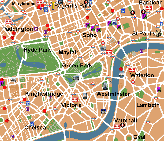 schematic Imap of London area