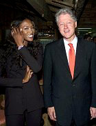 Naomi Campbell and Bill Clinton